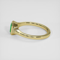 0.73 Ct. Emerald Ring, 18K Yellow Gold 4