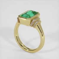 2.38 Ct. Emerald Ring, 18K Yellow Gold 2