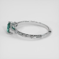 0.75 Ct. Bluish Green Sapphire Ring, Platinum 950 4