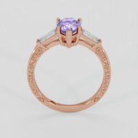 1.18 Ct. Bluish Purple Sapphire Ring, 14K Rose Gold 3