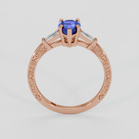 1.10 Ct. Blue Sapphire Ring, 18K Rose Gold 3