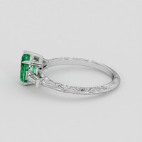 0.68 Ct. Emerald Ring, Silver 4