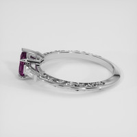 0.54 Ct. Pinkish Purple Sapphire Ring, 10K White Gold 4