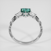 0.75 Ct. Bluish Green Sapphire Ring, 14K White Gold 3