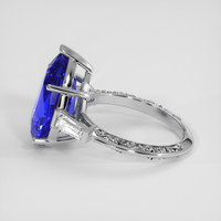 10.15 Ct. Blue Sapphire Ring, 18K White Gold 4