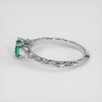 0.35 Ct. Emerald Ring, 18K White Gold 4