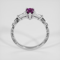 0.54 Ct. Pinkish Purple Sapphire Ring, 18K White Gold 3