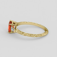 1.35 Ct. Orange Sapphire Ring, 10K Yellow Gold 4