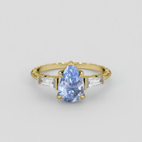 2.53 Ct. Blue Sapphire Ring, 10K Yellow Gold 1