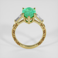 4.50 Ct. Emerald Ring, 18K Yellow Gold 3