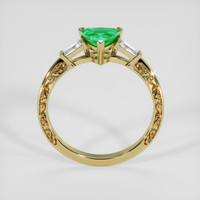 0.80 Ct. Emerald Ring, 18K Yellow Gold 3
