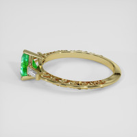 0.80 Ct. Emerald Ring, 18K Yellow Gold 4