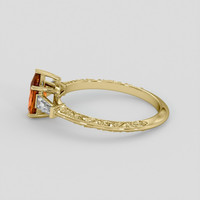 0.95 Ct. Orangish Brown Sapphire Ring, 18K Yellow Gold 4