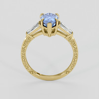 2.53 Ct. Blue Sapphire Ring, 18K Yellow Gold 3
