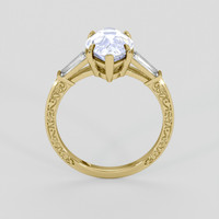 3.70 Ct. Blue Sapphire Ring, 18K Yellow Gold 3