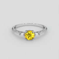 0.91 Ct. Bi Color Sapphire Ring, Platinum 950 1