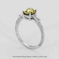 1.78 Ct. Bi Color Sapphire Ring, Platinum 950 2