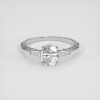 1.47 Ct. White Sapphire Ring, Platinum 950 1