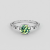 1.61 Ct. Bi Color Sapphire Ring, Platinum 950 1