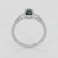 1.60 Ct. Bluish Green Sapphire Ring, Platinum 950 3