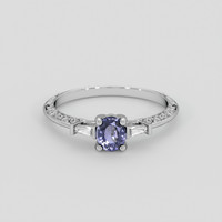 0.48 Ct. Greyish Violet Spinel Ring, Silver 1