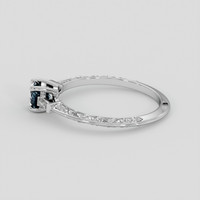 0.76 Ct. Greenish Blue Sapphire Ring, Silver 4