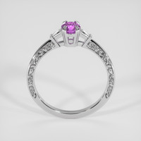 0.51 Ct. Pinkish Purple Sapphire Ring, 10K White Gold 3