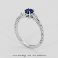 0.76 Ct. Bi Color Sapphire Ring, 14K White Gold 2