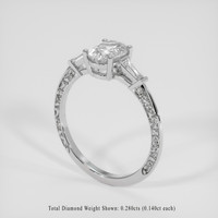 1.47 Ct. White Sapphire Ring, 14K White Gold 2