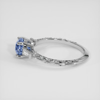 1.31 Ct. Blue Sapphire Ring, 18K White Gold 4