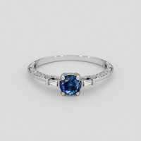 0.76 Ct. Bi Color Sapphire Ring, 18K White Gold 1