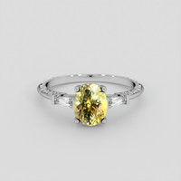1.78 Ct. Bi Color Sapphire Ring, 18K White Gold 1