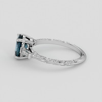 1.53 Ct. Greenish Blue Sapphire Ring, 18K White Gold 4