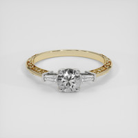 0.56 Ct. White Sapphire Ring, 14K White & Yellow 1