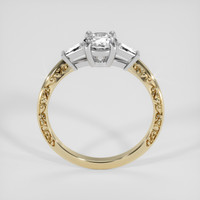 0.56 Ct. White Sapphire Ring, 14K White & Yellow 3