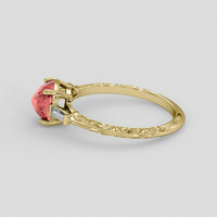 1.53 Ct. Brownish Pink Tourmaline Ring, 10K Yellow Gold 4
