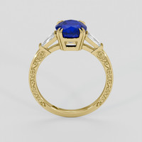 2.03 Ct. Blue Sapphire Ring, 14K Yellow Gold 3