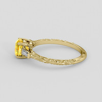 1.27 Ct. Bi Color Sapphire Ring, 14K Yellow Gold 4