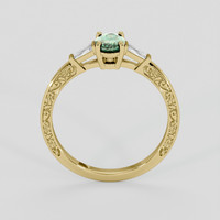 0.64 Ct. Bluish Green Sapphire Ring, 14K Yellow Gold 3