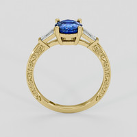 1.24 Ct. Blue Sapphire Ring, 18K Yellow Gold 3
