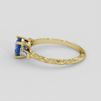 1.24 Ct. Blue Sapphire Ring, 18K Yellow Gold 4