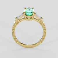 1.42 Ct. Emerald Ring, 18K Yellow Gold 3