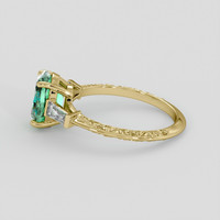 1.42 Ct. Emerald Ring, 18K Yellow Gold 4
