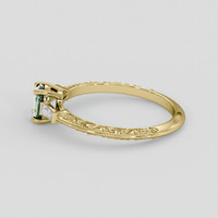 0.64 Ct. Bluish Green Sapphire Ring, 18K Yellow Gold 4