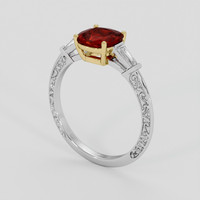 1.40 Ct. Ruby Ring, 14K Yellow & White 1