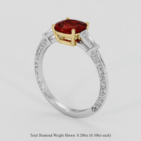 1.40 Ct. Ruby Ring, 14K Yellow & White 2