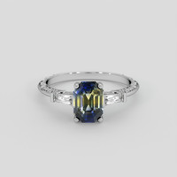 1.69 Ct. Bi Color Sapphire Ring, Platinum 950 1