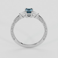 0.59 Ct. Greenish Blue Sapphire Ring, Platinum 950 3