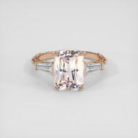 4.16 Ct. Peach Sapphire Ring, 14K Rose Gold 1