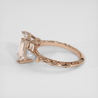 4.16 Ct. Peach Sapphire Ring, 18K Rose Gold 4